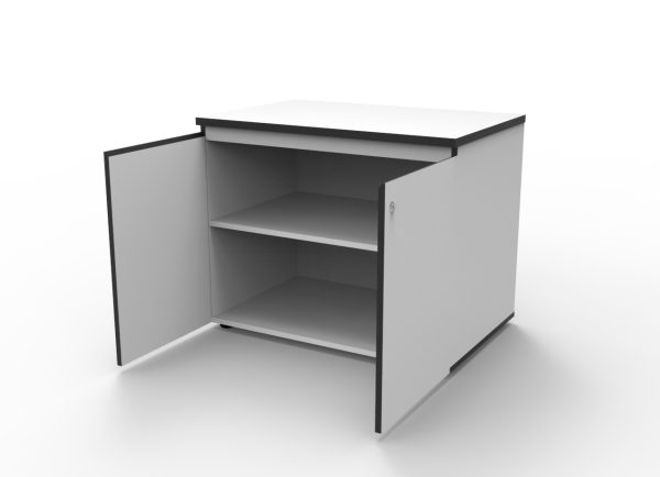 Infinity Swing Door or Hinge Door Credenza 900 - WHITE or OAK Infinity Swing Door or Hinge Door Credenza 900 - WHITE or OAK