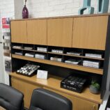 Wall Unit With Double Pigeon Holes and Cupboard - 4 Colours