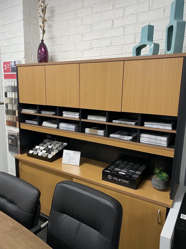 Wall Unit With Double Pigeon Holes and Cupboard - 4 Colours