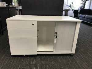 Mobile Caddy with Translucent Tambour Door - Clearance