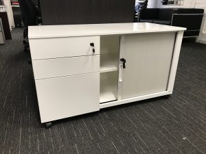Mobile Caddy with Translucent Tambour Door - Clearance