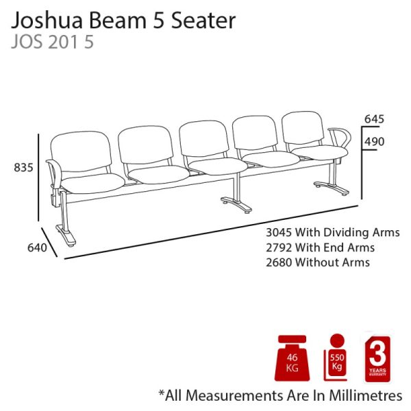 Joshua Upholstered Beam 5 Seating 
