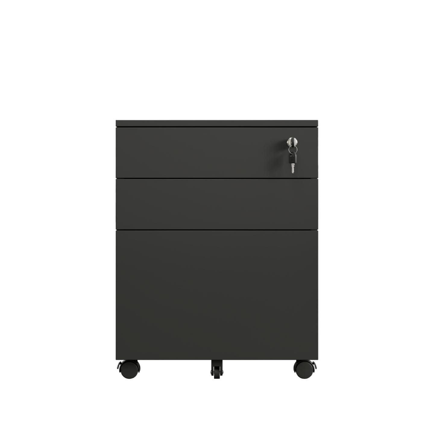 Max Larger Metal Mobile Pedestal 3 Drawers - 2 Colours