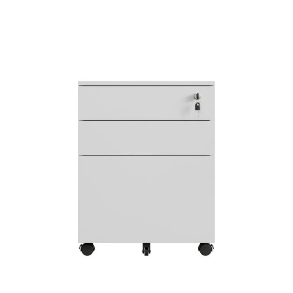 Max Larger Metal Mobile Pedestal 3 Drawers - 2 Colours