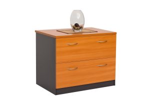 2 Drawers Lateral Filing Cabinet Cherry - 4 Colours