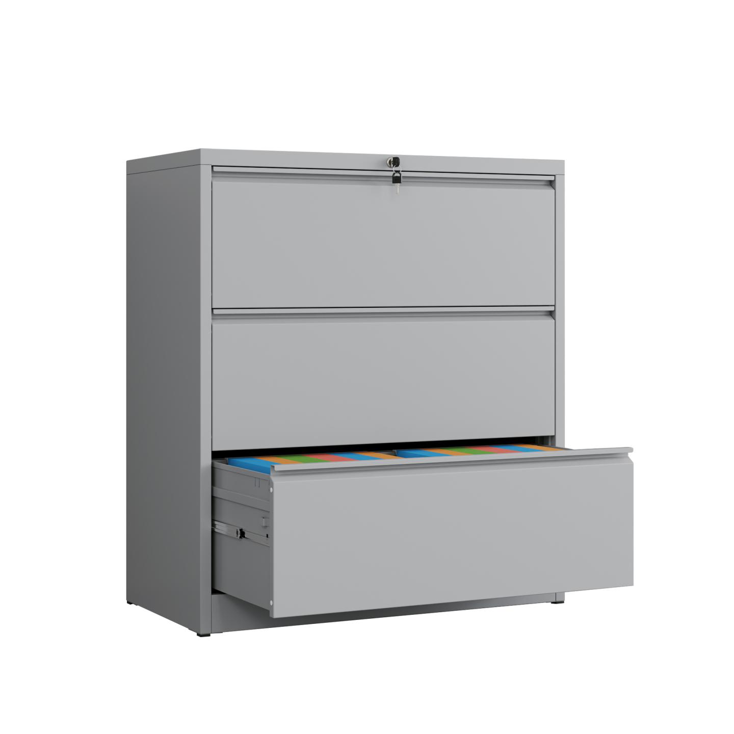 Max Lateral Filing Cabinet 3 Drawer - 4 Colours