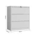 Max Lateral Filing Cabinet 3 Drawer - 4 Colours