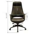 Lawson High Back Executive Chair - Black Leather