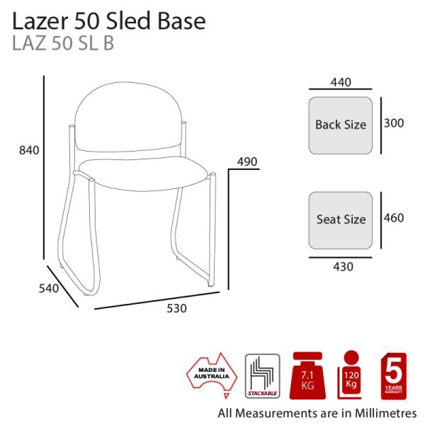 Lazer 50 Sled Frame Chair - 2 Options Lazer 50 Sled Frame Chair - 2 Options