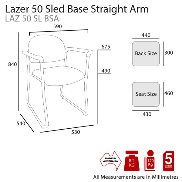 Lazer 50 Sled Frame Chair - 2 Options Lazer 50 Sled Frame Chair - 2 Options