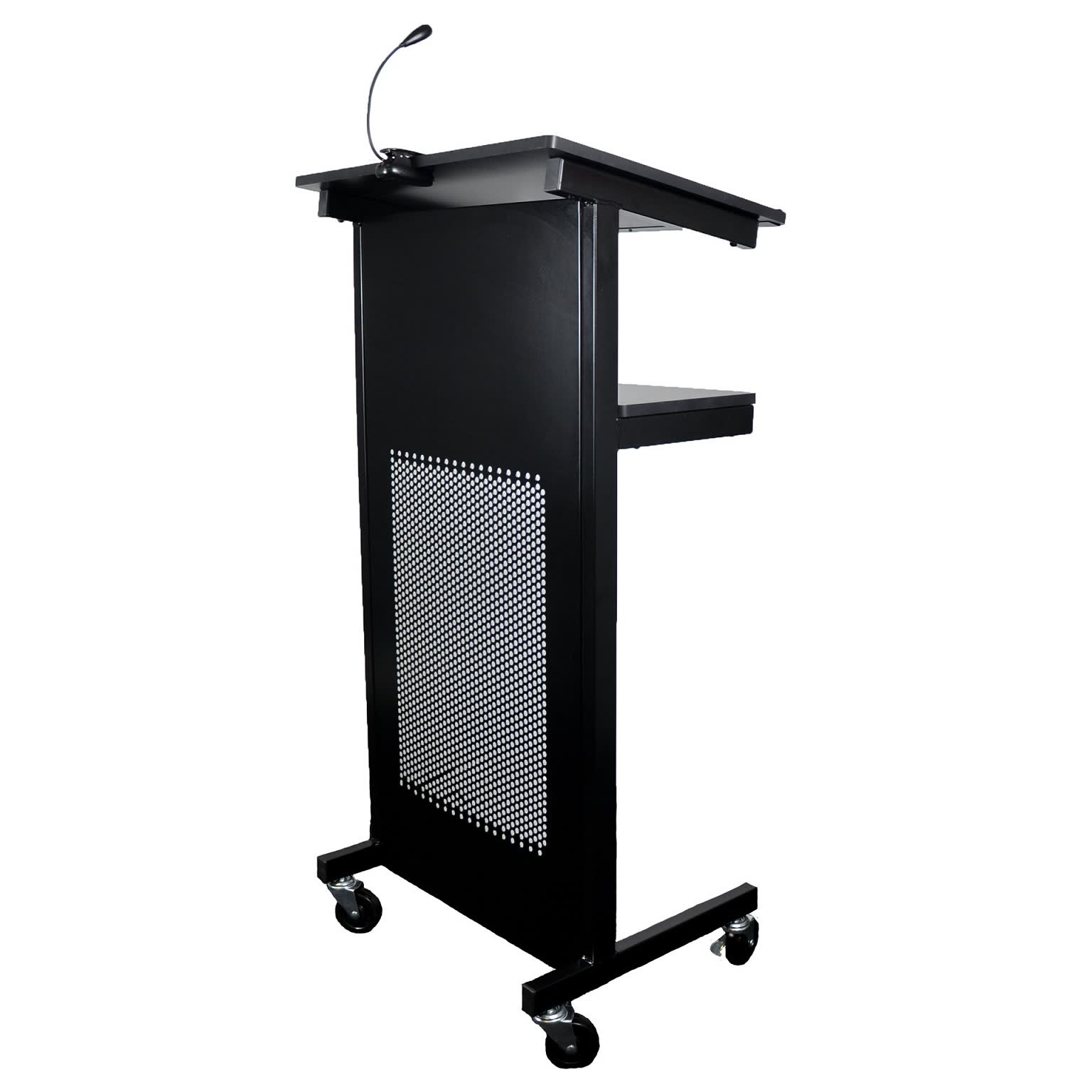 Metal Lectern with Shelf