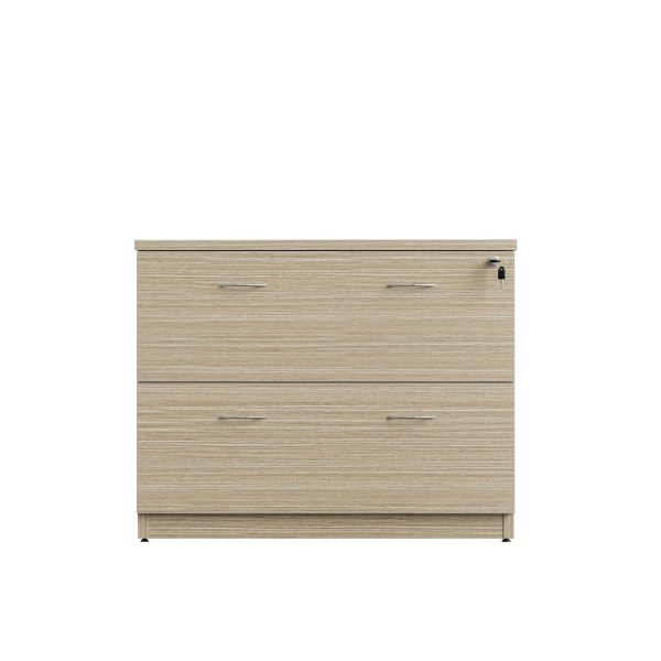 2 Drawers Lateral Filing Cabinet - Blackened Linewood 2 Drawers Lateral Filing Cabinet - Blackened Linewood