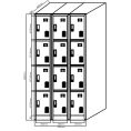 Zip 12 Door Metal Storage Locker - Pad Latch