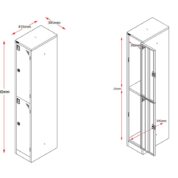Go Metal Storage Locker Four Door - 2 Sizes