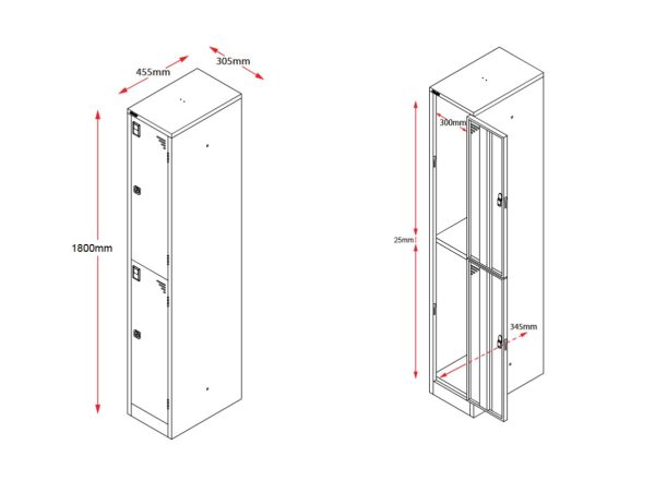 Go Metal Storage Locker Four Door - 2 Sizes Go Metal Storage Locker Four Door - 2 Sizes