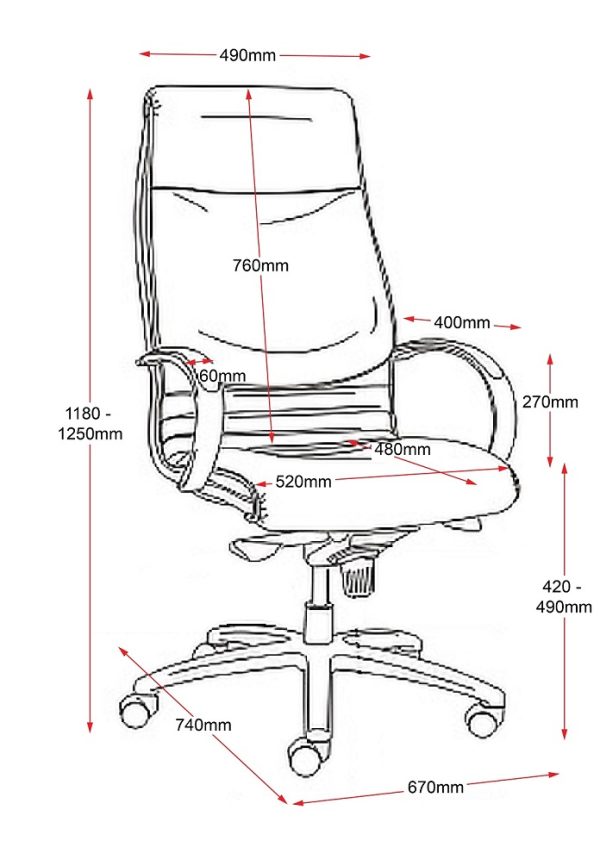 Clock8 High Back Executive Chair