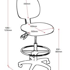 Eco Dell Medium Back Drafting Chair
