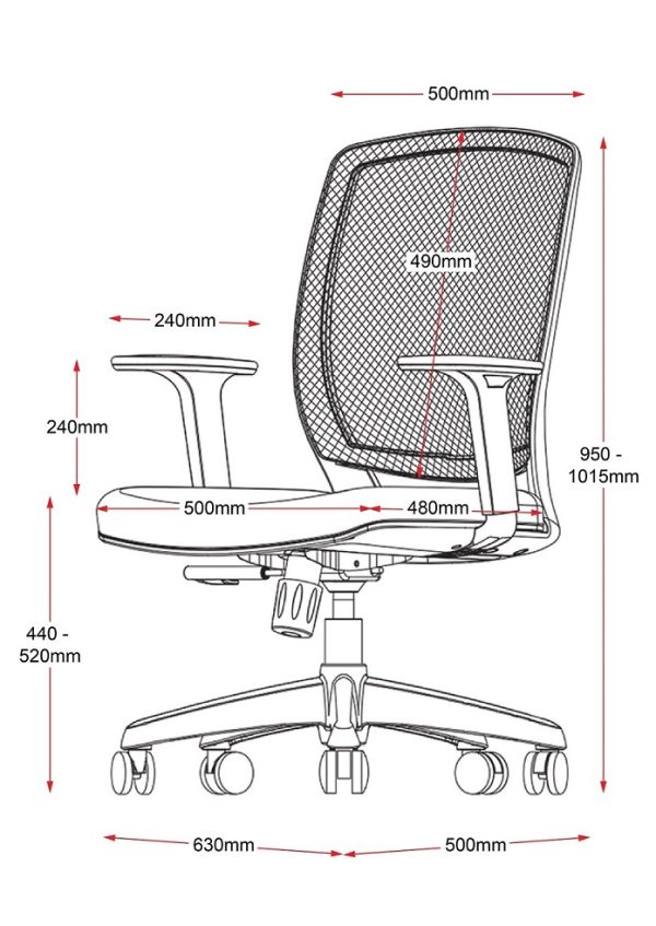 Hartley Mesh Back Visitor Chair Hartley Mesh Back Visitor Chair