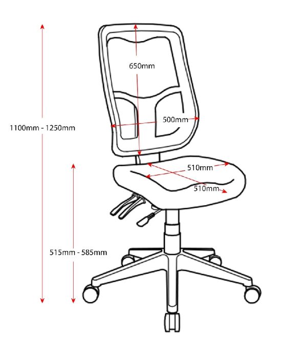 Merida Medium Back Task Chair - With Arms