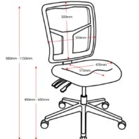 Mesh Mirae Mid Back Chair - 6 Colours