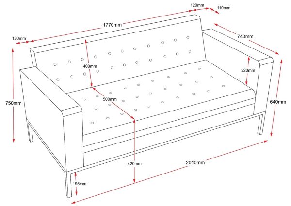 Venus 3 Seater Reception Lounge Venus 3 Seater Reception Lounge