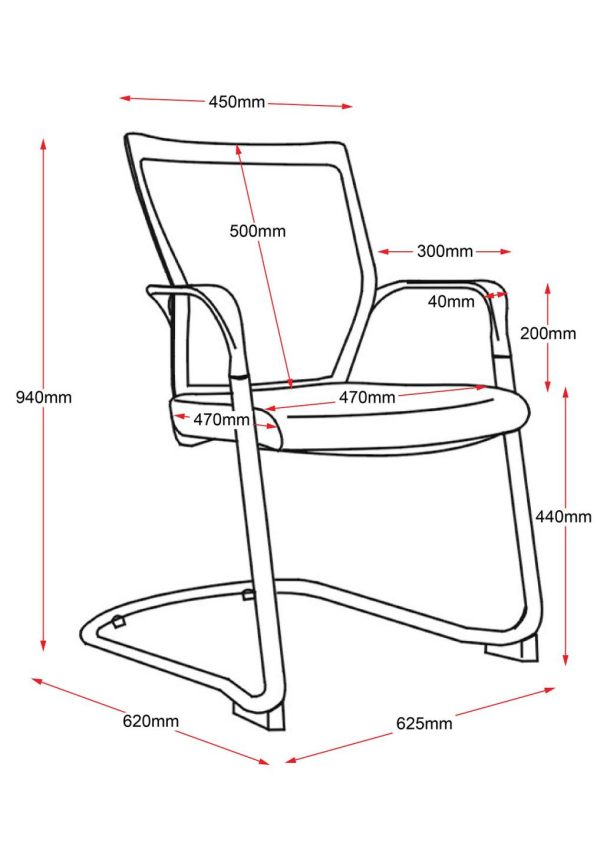 Zen Mesh Back Visitor Chair