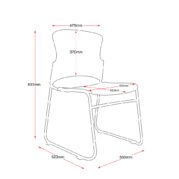Eve Visitor Chair - All White Check Stock*