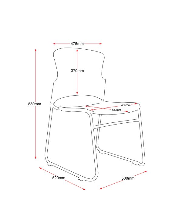 Eve Visitor Chair - All White Check Stock*