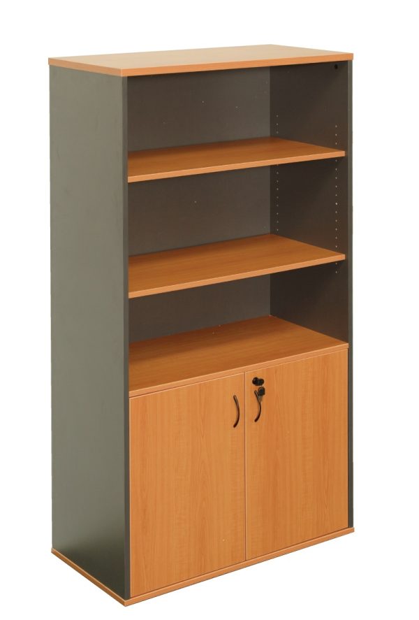 Half Door Stationery Cupboard with Lock - Natural OAK Half Door Stationery Cupboard with Lock - Natural OAK