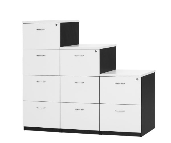 Logan 4 Drawer Filing Cabinet - Oak Over White