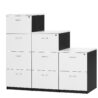 2 Drawer Filing Cabinet White Ironstone - 3 Sizes