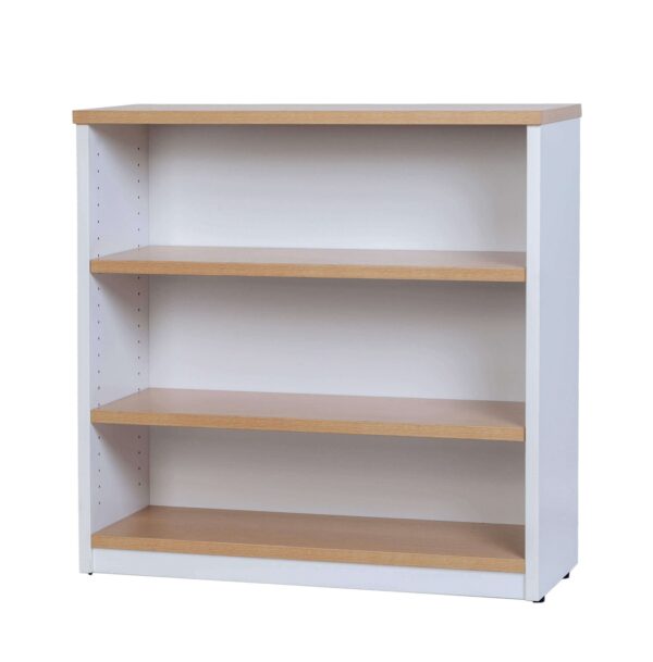 Small Open Bookcase 900H - Oak over White 