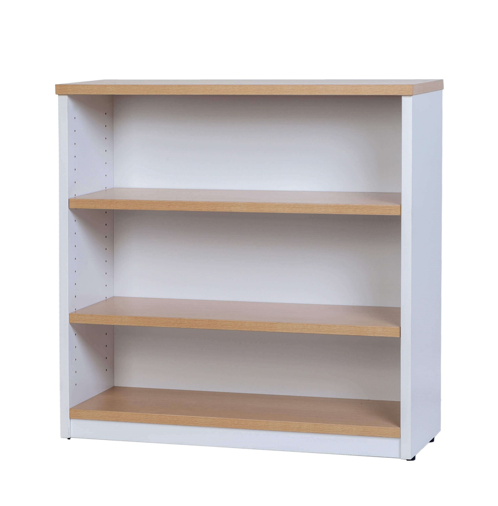 Small Open Bookcase 900H - Oak over White