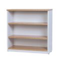 Logan Open Bookcase 1800H - Oak over White