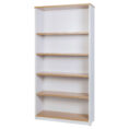 Logan Open Bookcase 1800H - Oak over White