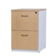 Logan 2 Drawer Filing Cabinet - Oak Over White