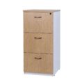 Logan 3 Drawer Filing Cabinet - Oak Over White