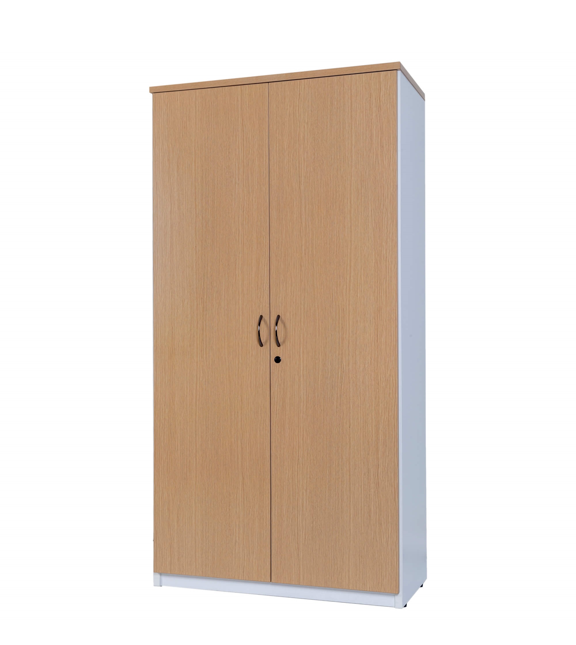 Full Door Cupboard 1800H - Oak over White