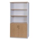 Full Door Cupboard 1800H - Oak over White