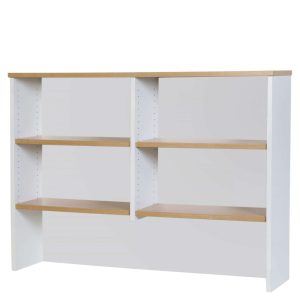 Oak Desk Hutch 1800 - Oak over White