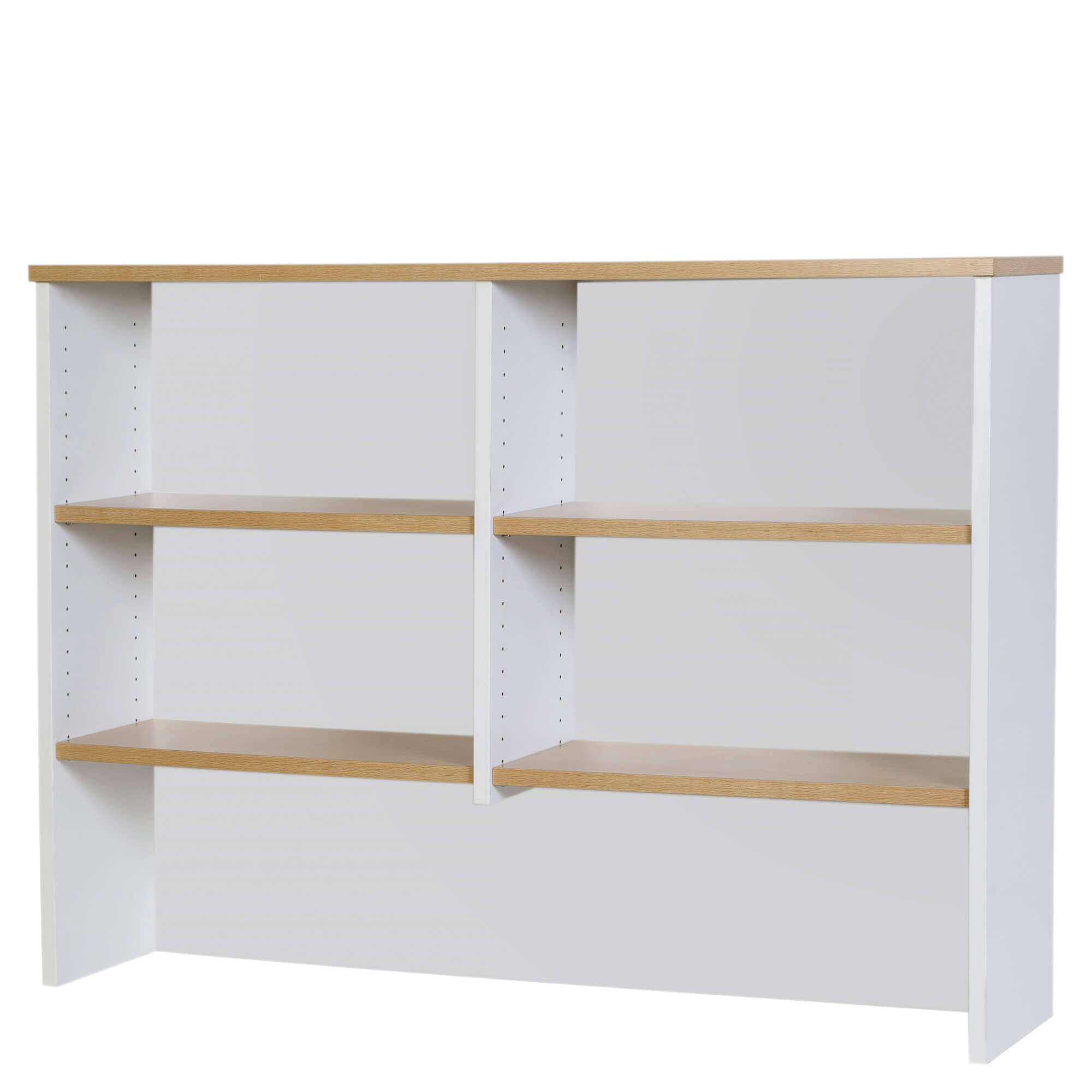 Oak Desk Hutch 1800 - Oak over White