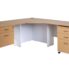 Corner Workstation and Drawers Combo - Natural Oak