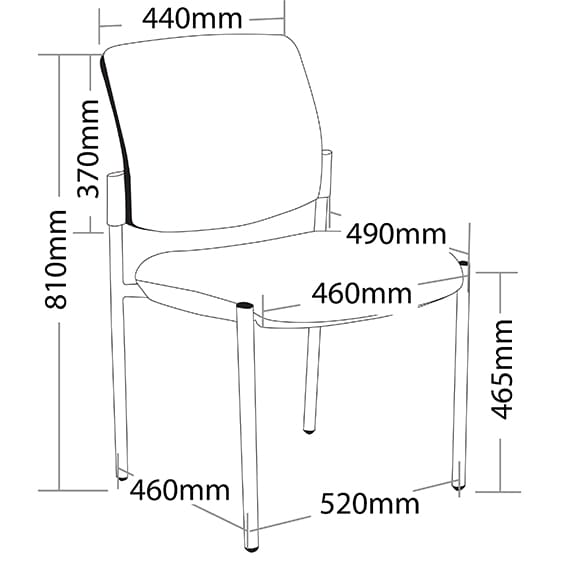 Maxi Upholstered Visitor Chair Leg Frame Maxi Upholstered Visitor Chair Leg Frame