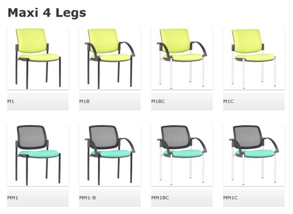 Maxi Mesh Back Visitor Chair Leg Frame