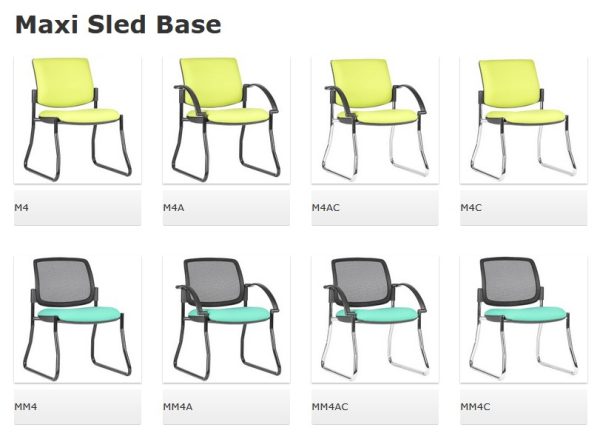 Maxi Upholstered Sled Frame Visitor Chair