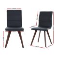 Retro Visitor Chair with Dark Timber Legs x 2 Chairs - Check Stock*