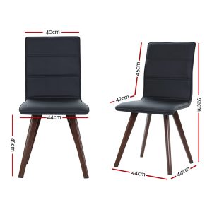 Retro Visitor Chair with Dark Timber Legs x 2 Chairs - Check Stock*