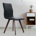 Retro Visitor Chair with Dark Timber Legs x 2 Chairs - Check Stock*