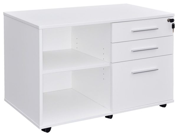 Mobile Caddy with Drawers and Open Shelves - White Or Custom TOP Mobile Caddy with Drawers and Open Shelves - White Or Custom TOP