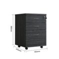 Mobile Pedestal 3 Drawers Blackened - 2 Colours